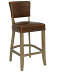 Limerick - Brown Leather Bar Stool