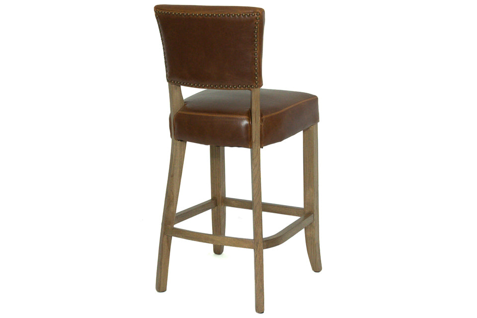 Limerick - Brown Leather Bar Stool