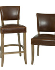 Limerick - Brown Leather Bar Stool