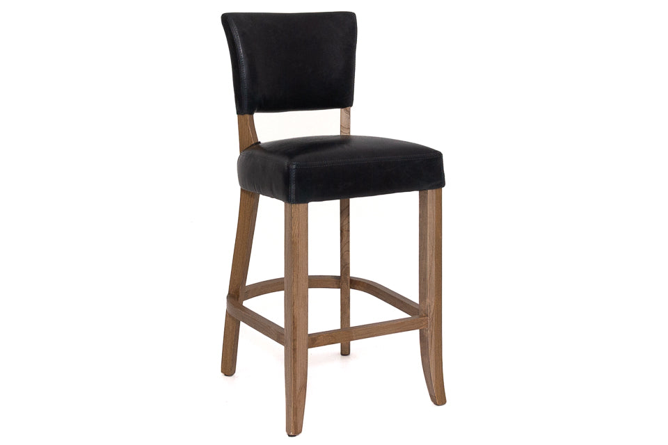 Limerick - Blue Leather Bar Stool