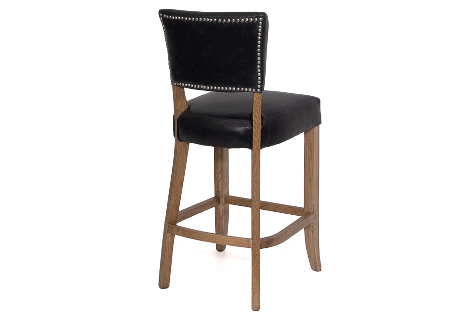 Limerick - Blue Leather Bar Stool