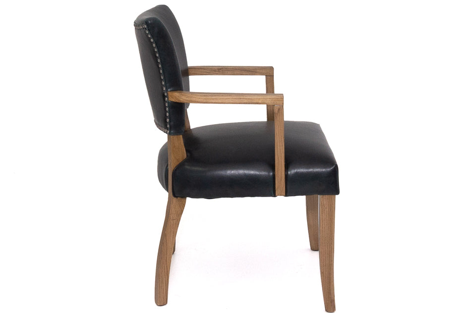 Limerick - Blue Leather Dining Chair