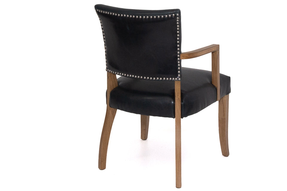 Limerick - Blue Leather Dining Chair