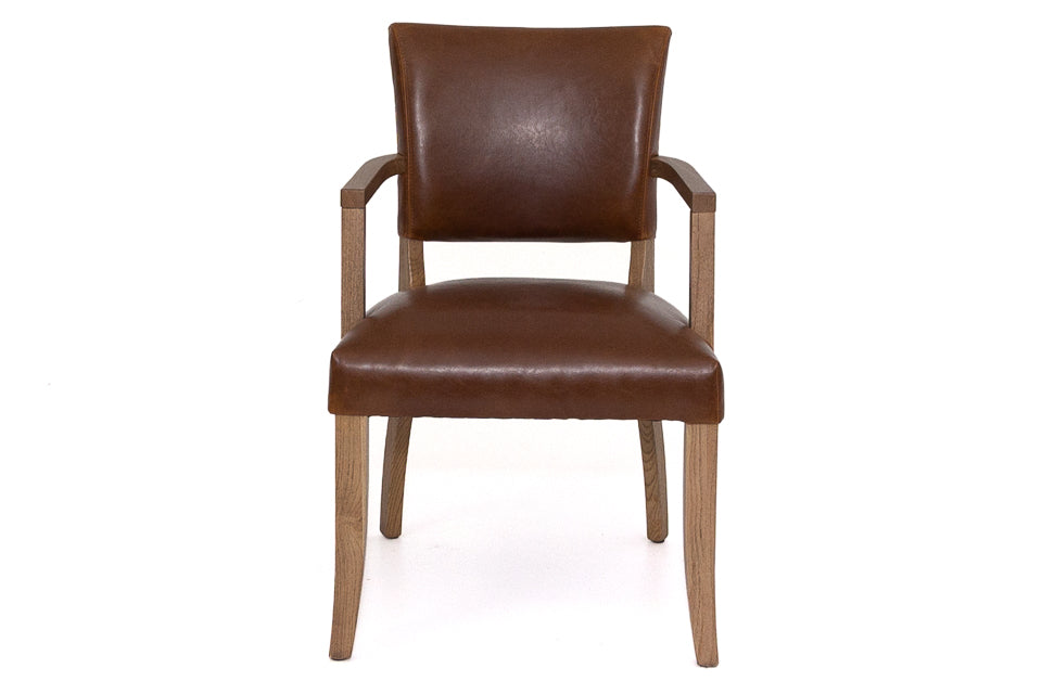 Limerick - Brown Leather Dining Chair