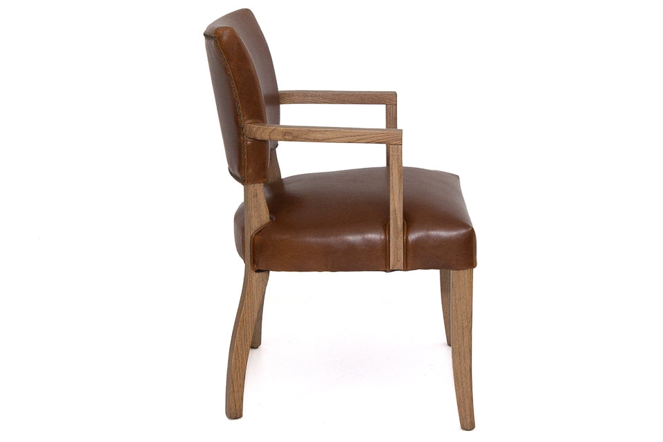 Limerick - Brown Leather Dining Chair