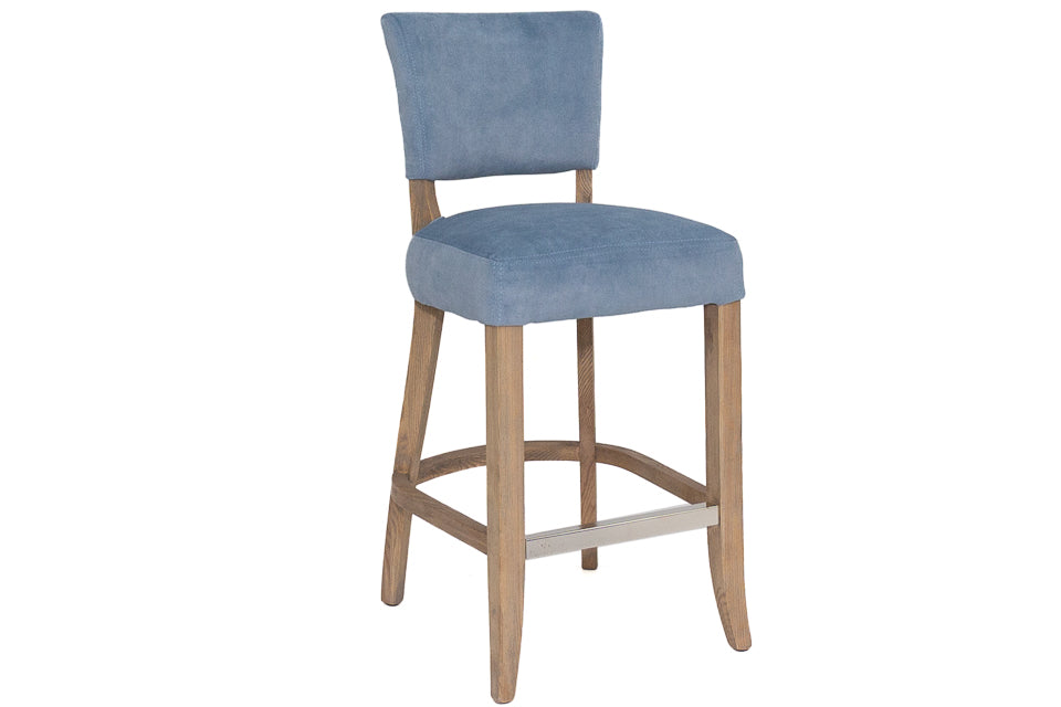 Limerick - Blue Velvet Bar Stool