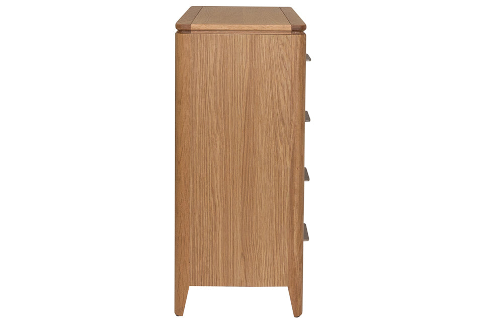 Lola - Oak 5 Drawer Chest Of Drawers