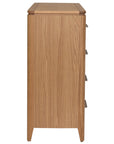 Lola - Oak 5 Drawer Chest Of Drawers
