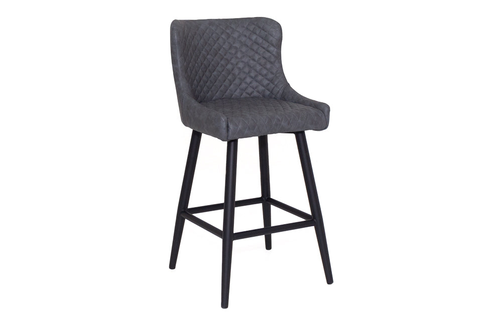 Lucena - Grey Faux Leather Counter Height Bar Stool