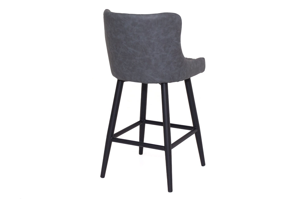 Lucena - Grey Faux Leather Counter Height Bar Stool