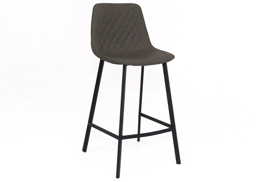 Lucan - Taupe Faux Leather Bar Stool