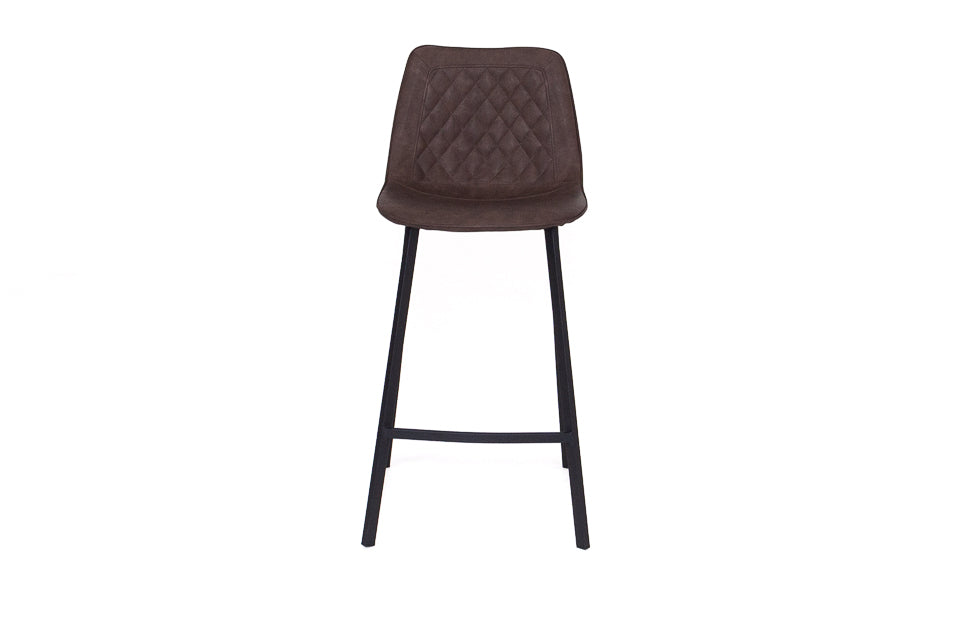 Lucan - Brown Faux Leather Bar Stool