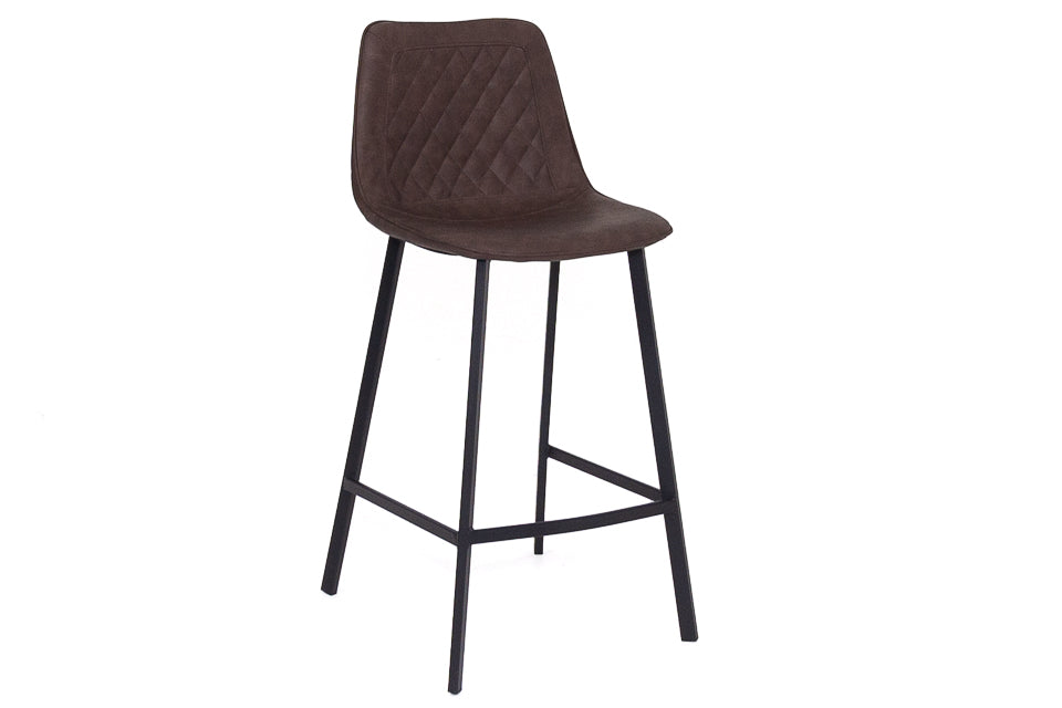 Lucan - Brown Faux Leather Bar Stool