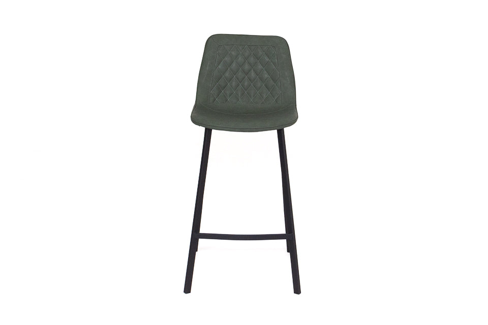 Lucan - Green Faux Leather Bar Stool