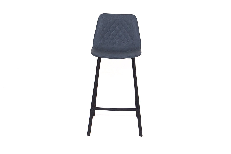 Lucan - Blue Faux Leather Bar Stool