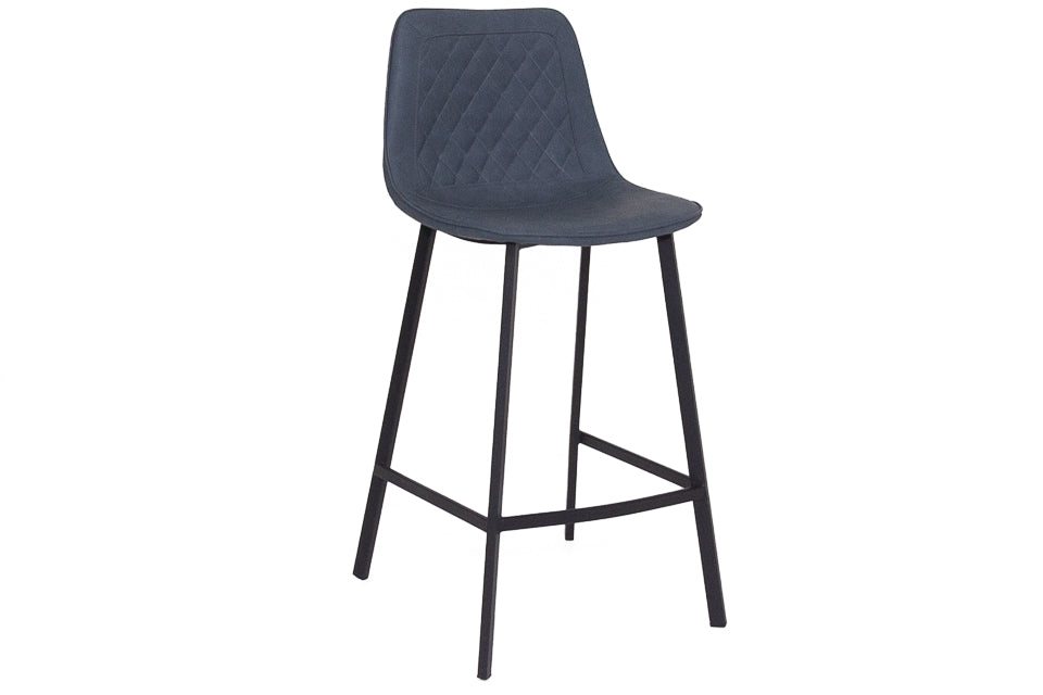 Lucan - Blue Faux Leather Bar Stool