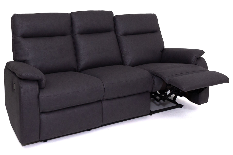 Lyrica - Grey Fabric 3 Seater Recliner Sofa