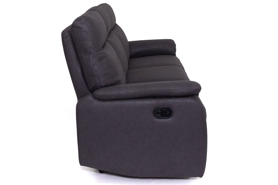 Lyrica - Grey Fabric 3 Seater Recliner Sofa