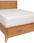 Lola Oak 6 foot Super King Bedframe with 2 storage drawers