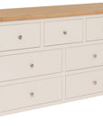 Mallow - Cream And Oak 7 Drawer Dresser Chest