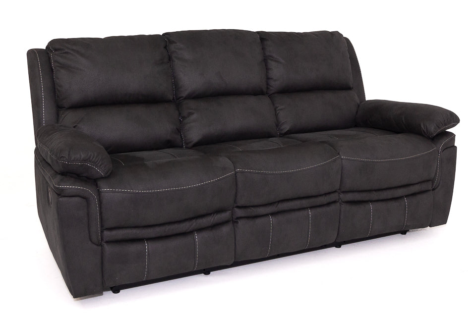 Marco - Grey Fabric 3 Seater Recliner Sofa