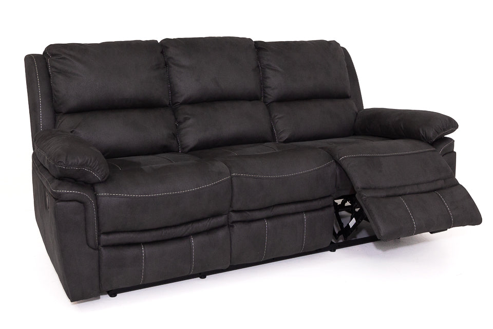 Marco - Grey Fabric 3 Seater Recliner Sofa