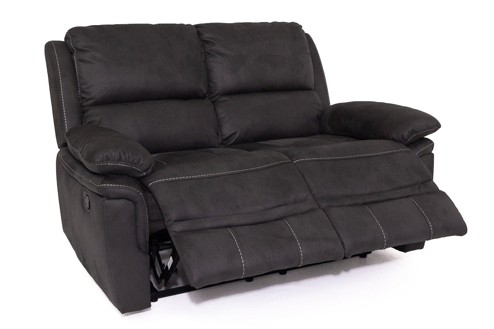 Marco - Grey Fabric 2 Seater Recliner Sofa