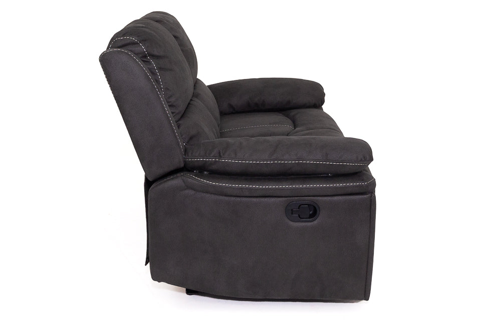 Marco - Grey Fabric 2 Seater Recliner Sofa