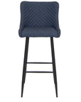 Martos - Blue Faux Leather Bar Stool