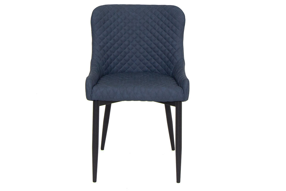 Martos - Blue Faux Leather Dining Chair