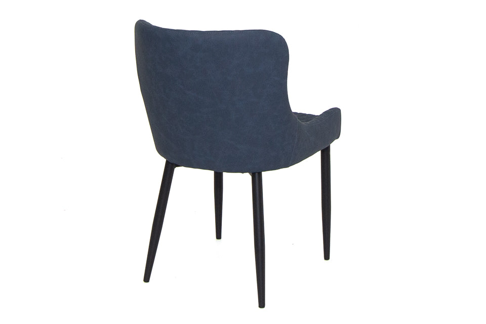 Martos - Blue Faux Leather Dining Chair