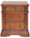 Mayfair - Walnut 3 Drawer Bedside Locker (62Cm)