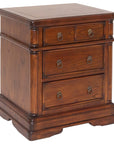 Mayfair - Walnut 3 Drawer Bedside Locker (62Cm)