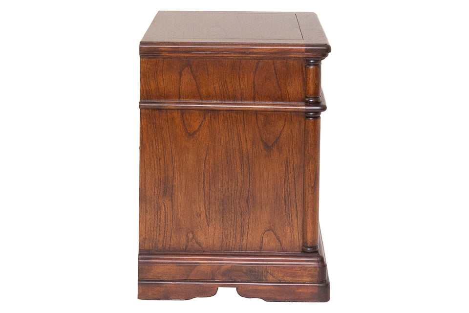 Mayfair - Walnut 3 Drawer Bedside Locker (62Cm)