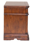 Mayfair - Walnut 3 Drawer Bedside Locker (62Cm)