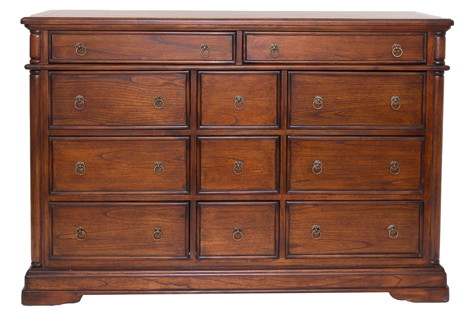 Mayfair - Walnut 11 Drawer Drawer Wide Chest