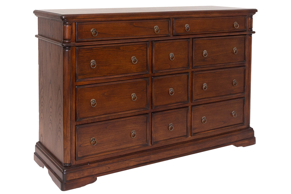 Mayfair - Walnut 11 Drawer Drawer Wide Chest