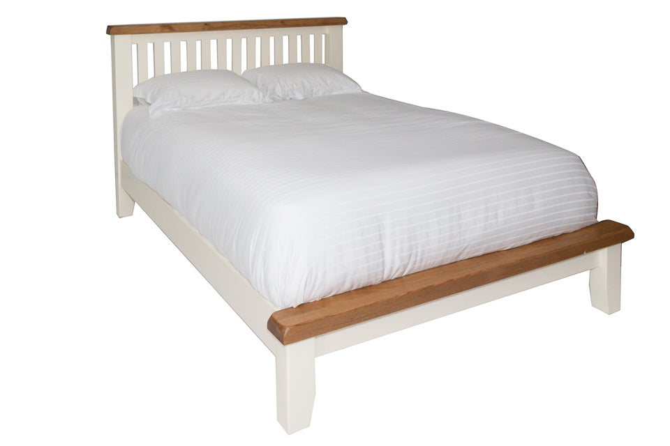 Milena - Cream And Oak 6Ft Super King Bed Frame