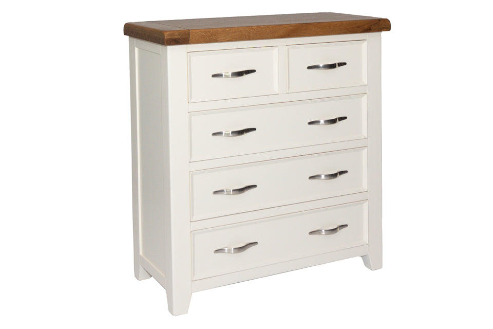 Milena - Cream And Oak 2 0Ver 3 Drawer Tall Chest