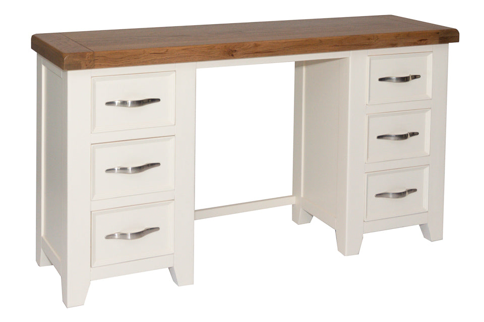 Milena - Cream And Oak Dressing Table And Stool