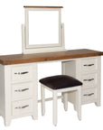Milena - Cream And Oak Stool