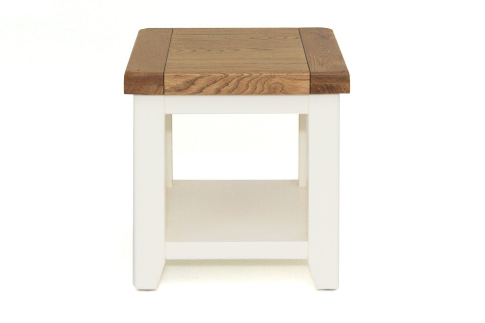 Milena - Cream And Oak Lamp Table