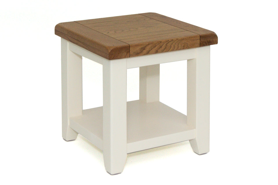 Milena - Cream And Oak Lamp Table