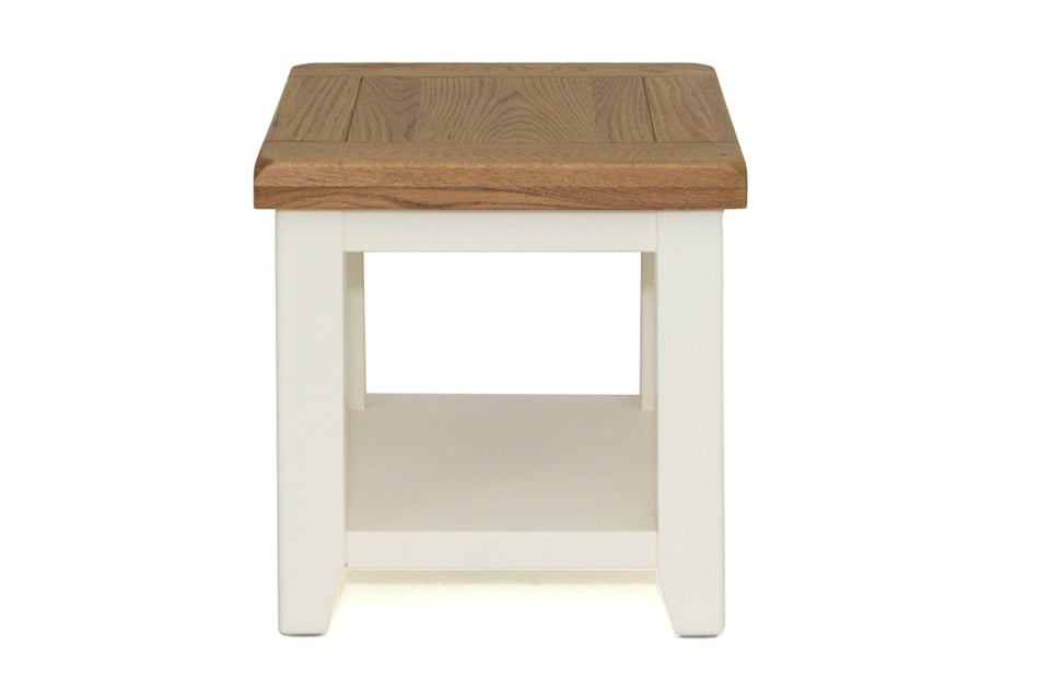 Milena - Cream And Oak Lamp Table