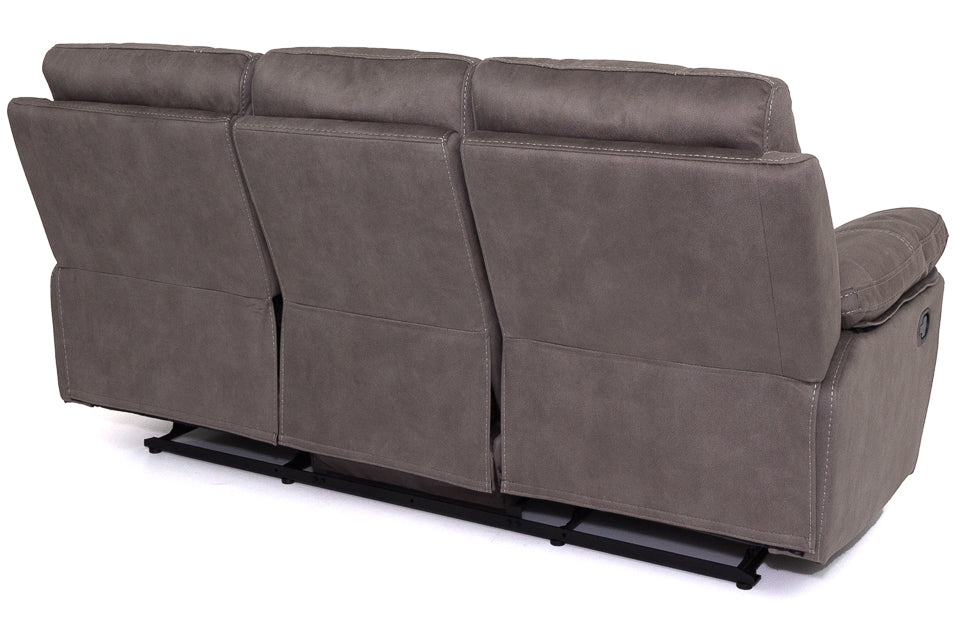 Milan - Grey Fabric 3 Seater Recliner Sofa