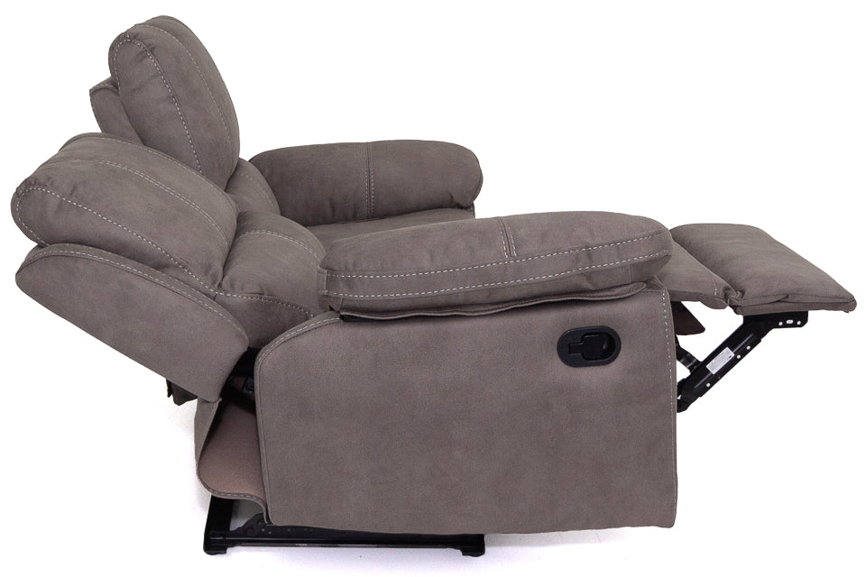 Milan - Grey Fabric 2 Seater Recliner Sofa