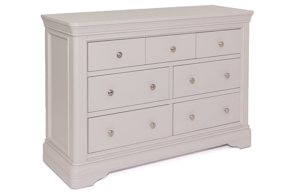 Merlot Taupe 7 Drawer Wide Chest