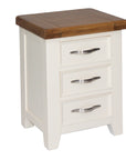 Milena 3 drawer bedside locker painted white