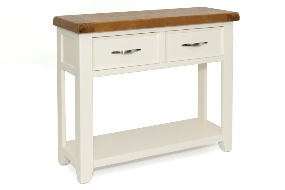 Milena Cream And Oak Wide Console Table