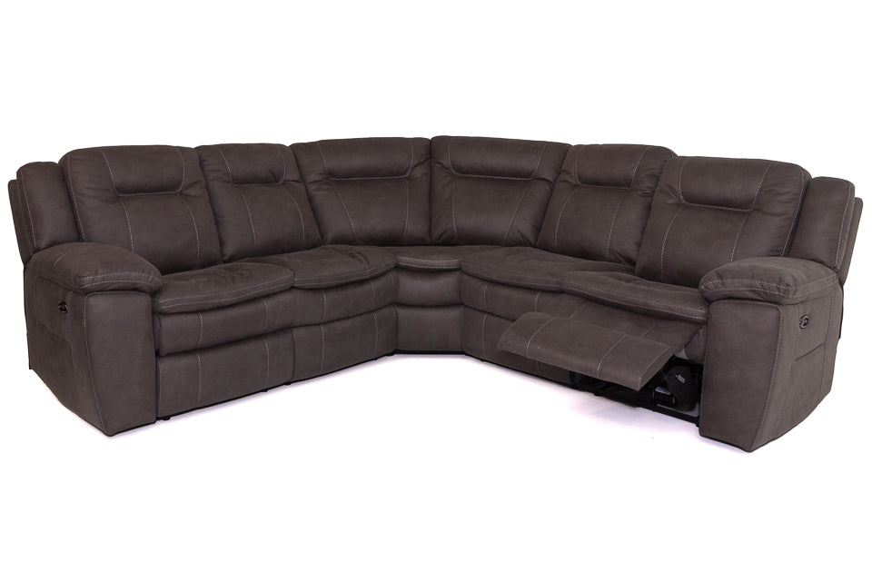 Nadia - Fabric Power Recliner Corner Sofa